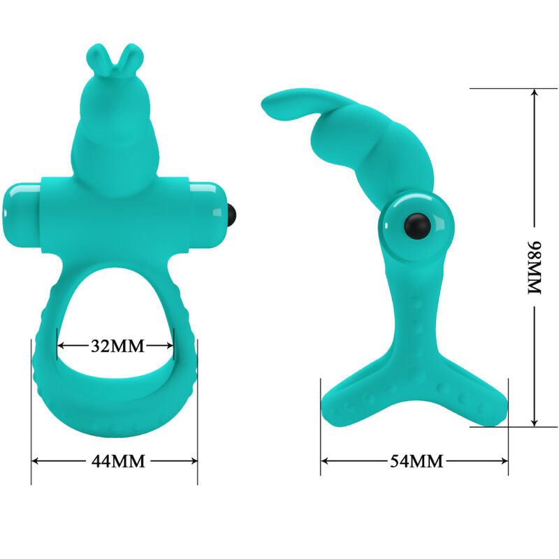 Pretty love - anneau vibrant lapin vert figgy