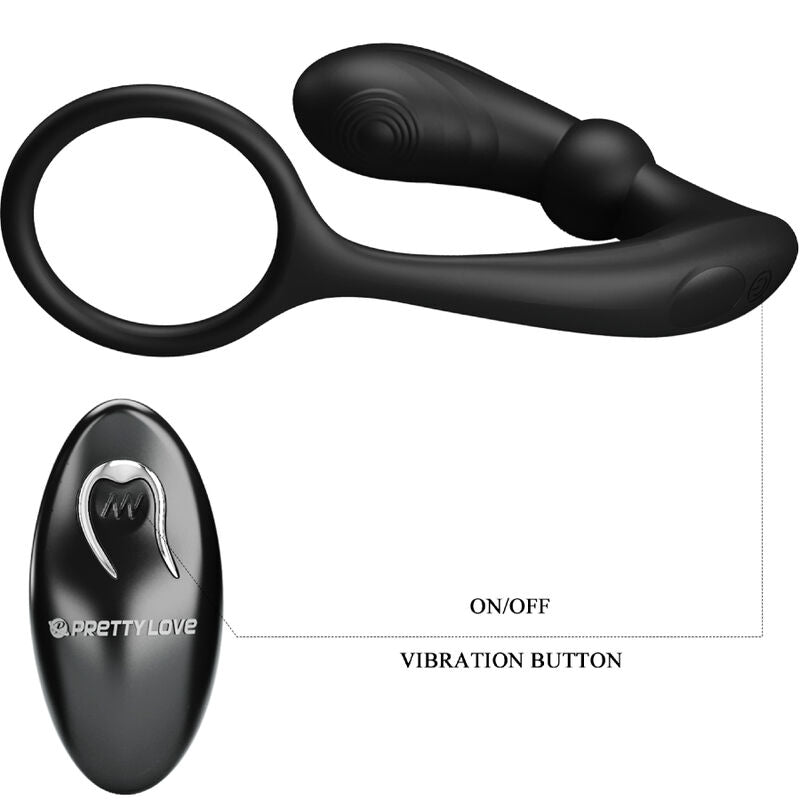 Pretty love - anello anale e vibratore warren black