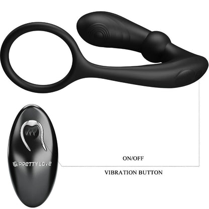 Pretty love - anello anale e vibratore warren black