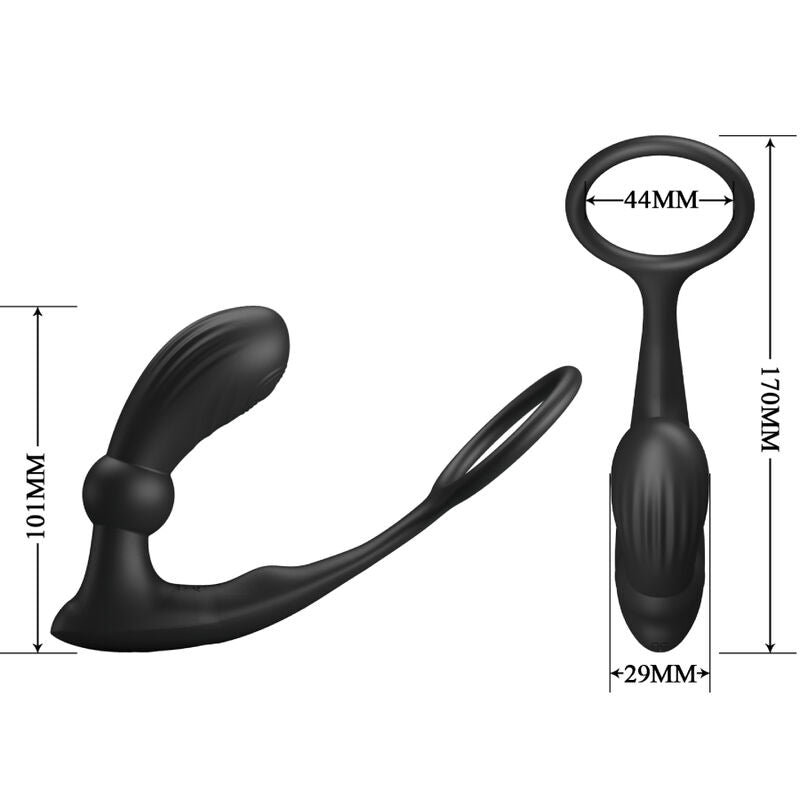 Pretty love - anello anale e vibratore warren black