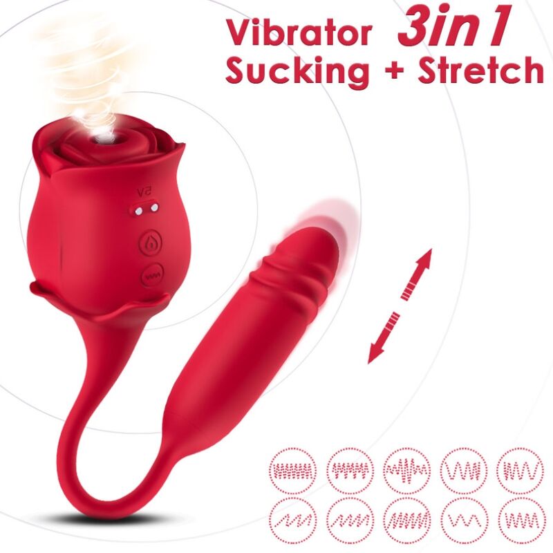 Vibratore + Stimolatore Punto G Armony Roseknigth Rosso