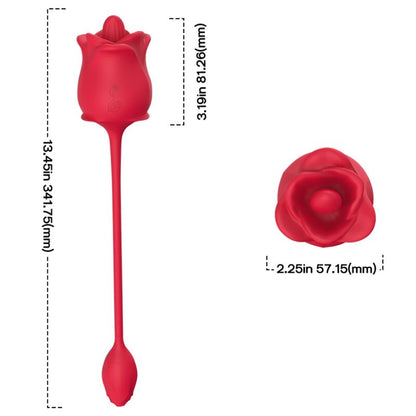 Stimulateur Clitoridien + Œuf Vibrant Armony Rose Rouge