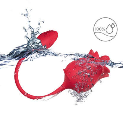 Stimulateur Clitoridien + Œuf Vibrant Armony Rose Rouge