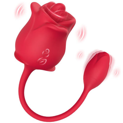 Stimulateur Clitoridien + Œuf Vibrant Armony Rose Rouge