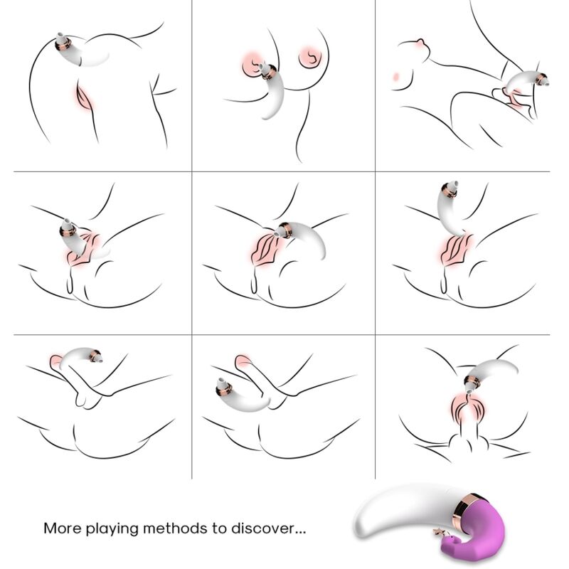 Sucette Clitoridienne + Vibrateur Point G Armony Sweetmoon Violet