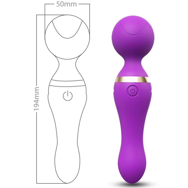 Armony - vibromasseur et masseur à tête flexible violet