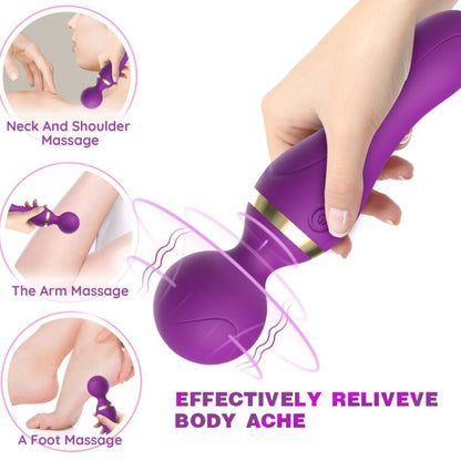 Armony - vibromasseur et masseur à tête flexible violet