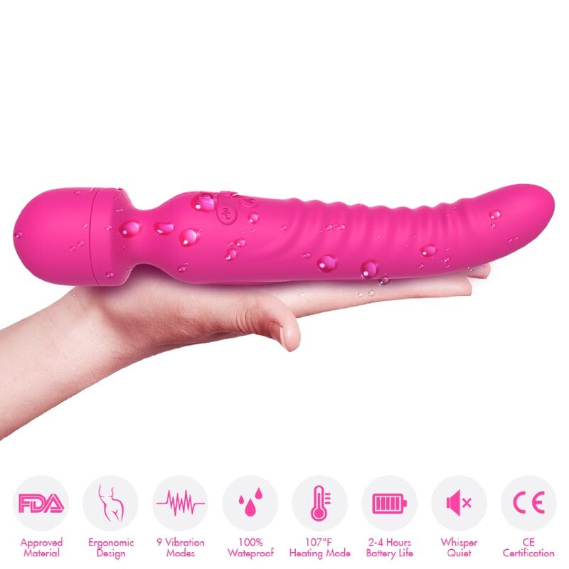 Armony - mission masajeador & vibrador efecto calor fucsia