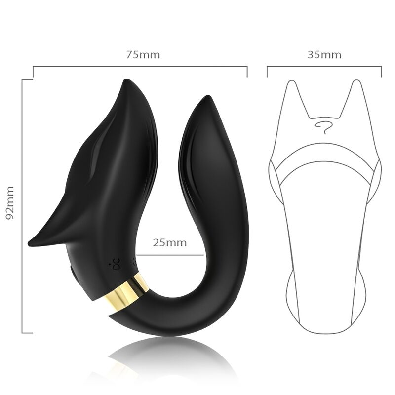 Armony - vibratore fox per coppia telecomando nero