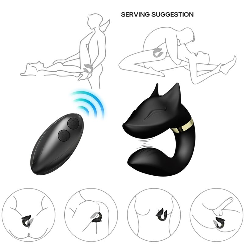 Armony - vibratore fox per coppia telecomando nero
