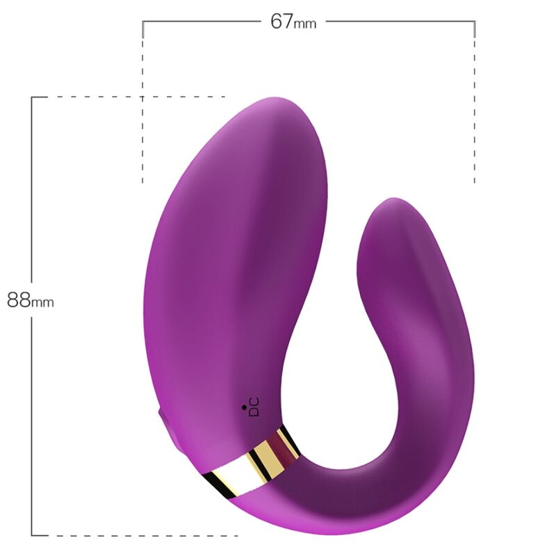 Armony - vibratore a mezzaluna per coppia telecomando viola