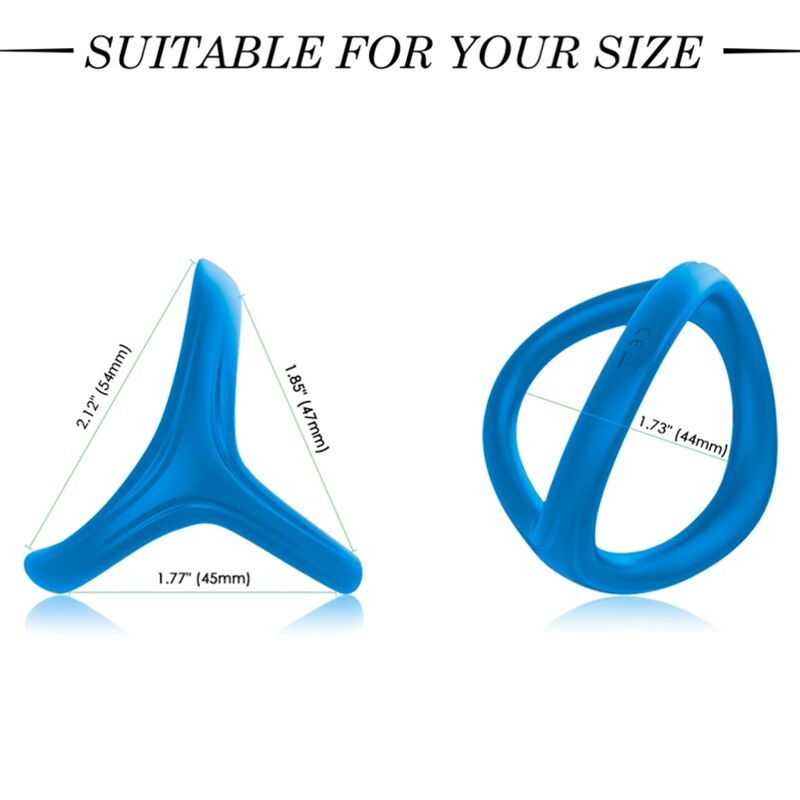 Armony - anello tresor doppio in silicone blu