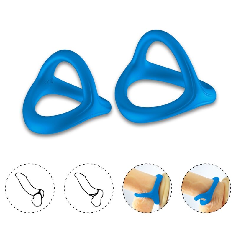 Armony - anello tresor doppio in silicone blu