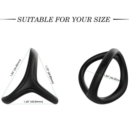 Armony - anello tresor doppio in silicone nero