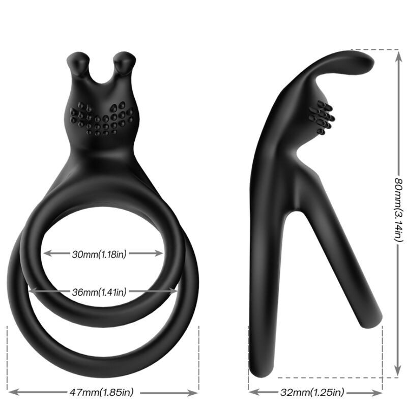 Armony - anello tensy double coniglio nero