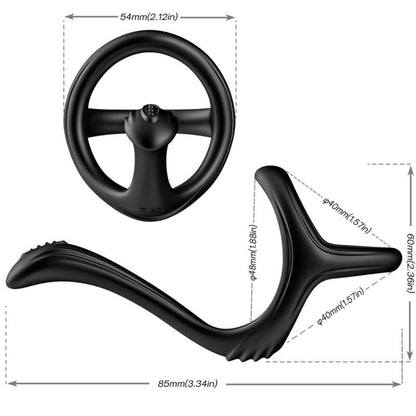 Armony - anello doppio anale treasure nero
