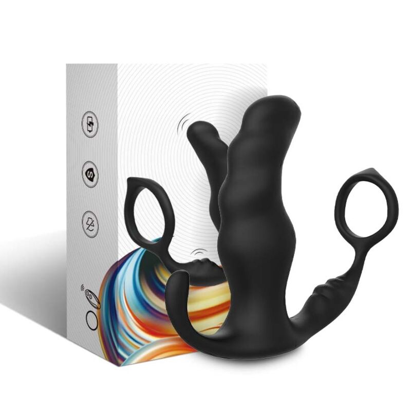Armony - vibratore anale prostata knight e telecomando anello nero