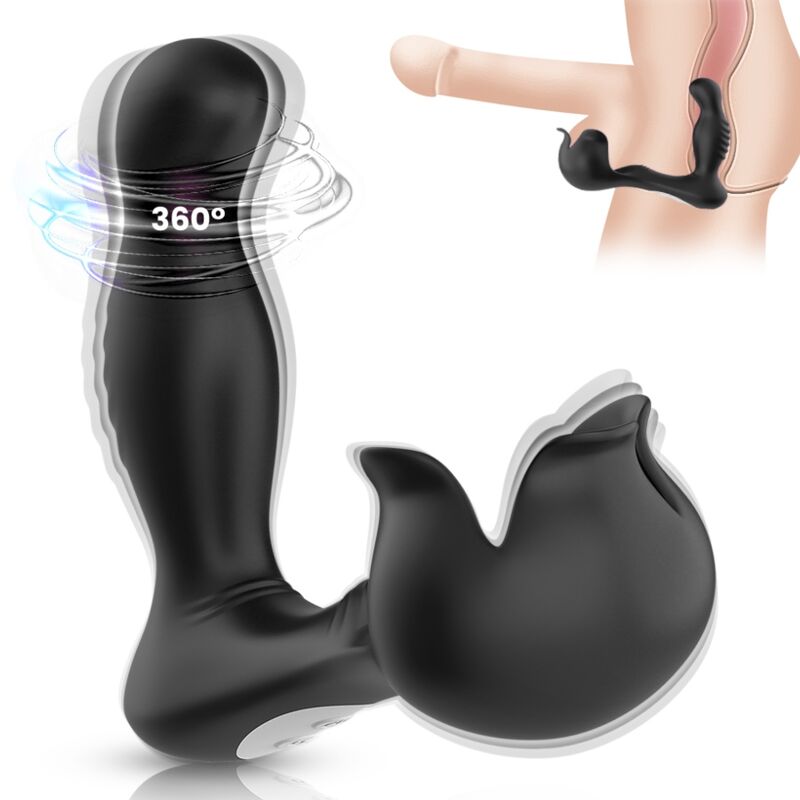 Armony - vibratore surround anale e stimolatore testicolo telecomando nero