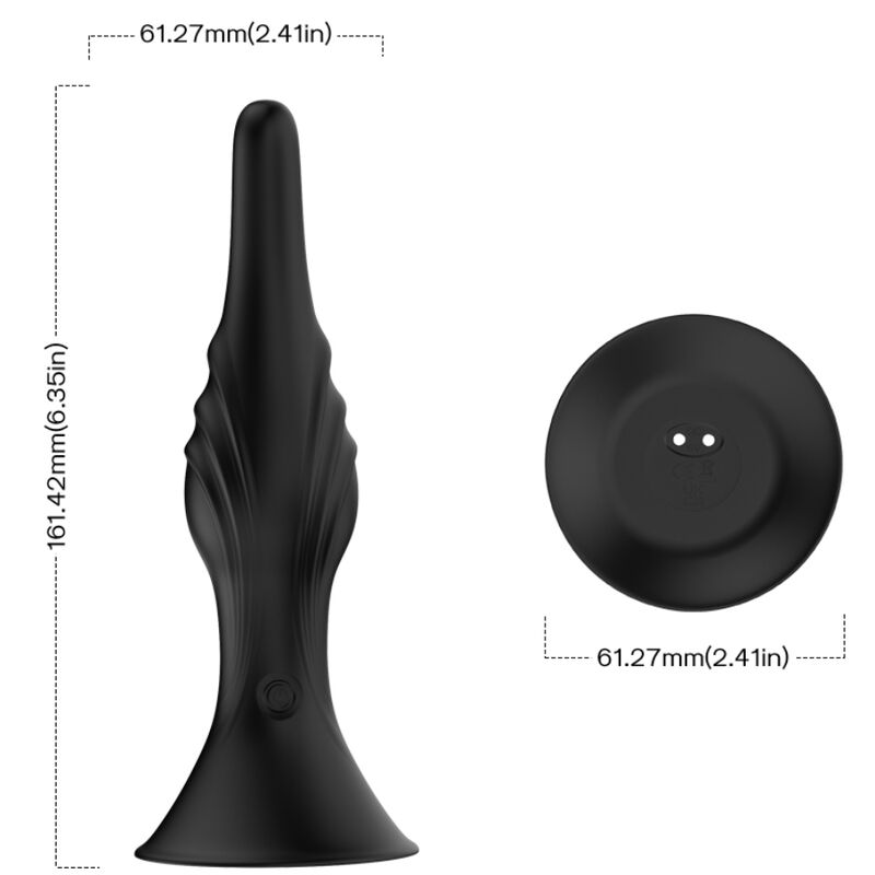 Armony - vibratore e plug anale telecomando nero