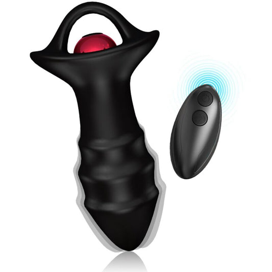 Armony - vibratore a dita kylin e telecomando con presa anale nero