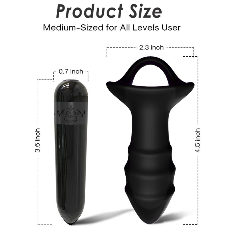 Armony - vibratore a dita kylin e telecomando con presa anale nero