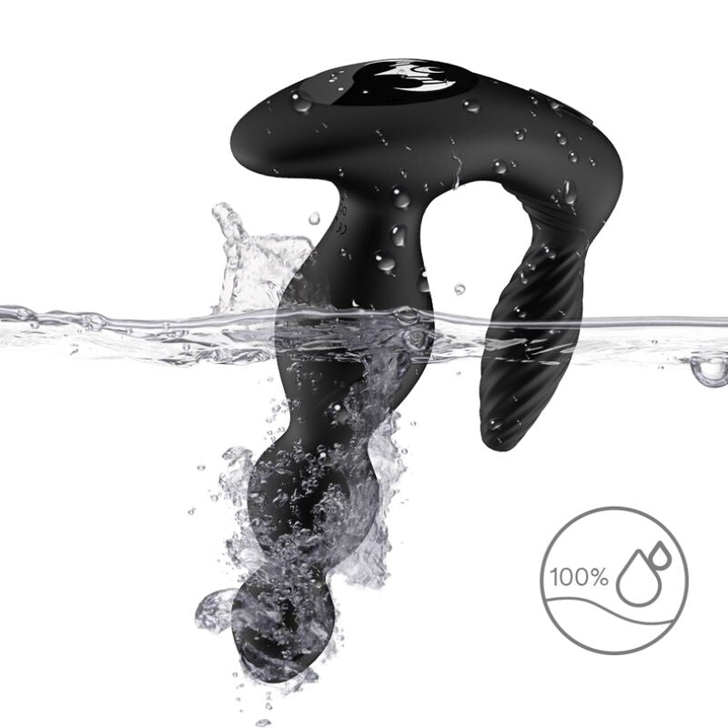 Armony - vibratore e stimolatore manfun plug anale telecomando nero