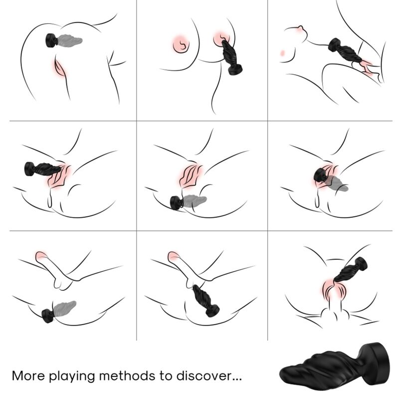 Armony - vibratore e plug anale telecomando nero