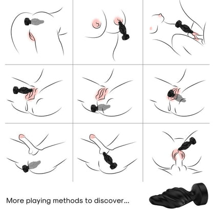Armony - vibratore e plug anale telecomando nero