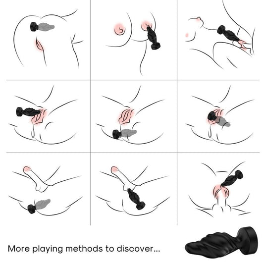 Armony - vibratore e plug anale telecomando nero