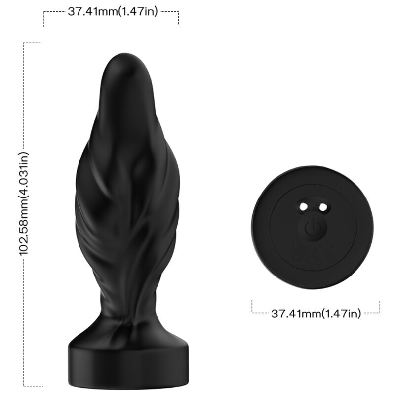 Armony - vibratore e plug anale telecomando nero