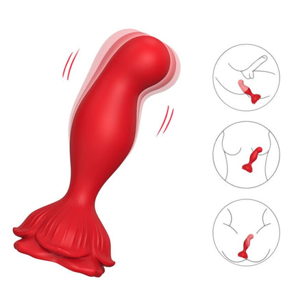 Armony - vibratore rosa e telecomando plug anale rosso