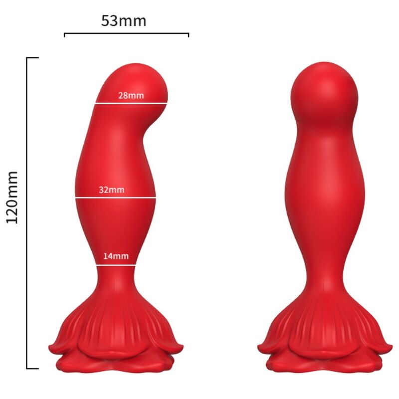 Armony - vibratore rosa e telecomando plug anale rosso