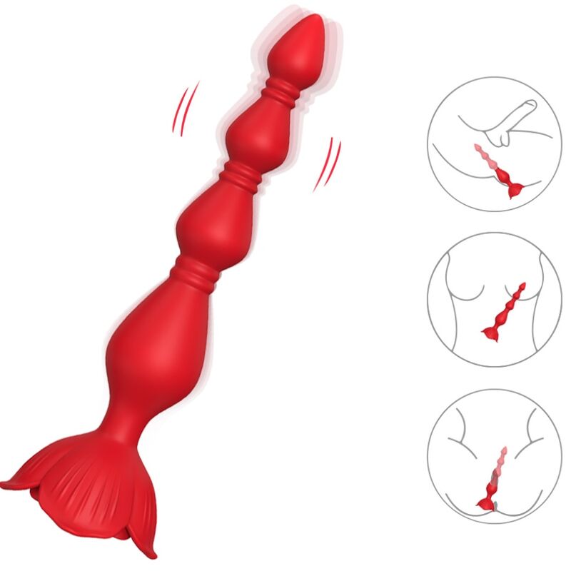 Armony - pagoda vibratore rosa e plug anale rosso