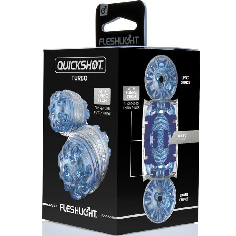 Fleshlight - masturbatore quickshot turbo blu ghiaccio