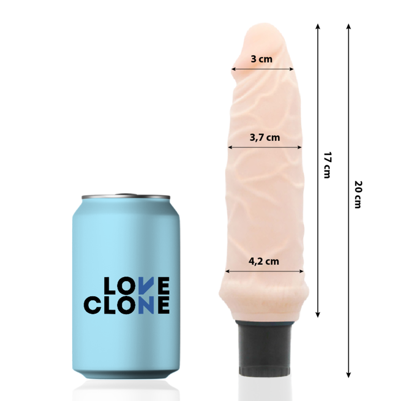 LOVECLONE - IVAR VIBREUR AUTO-LUBRIFIANT 20 CM -O- 3.7 CM