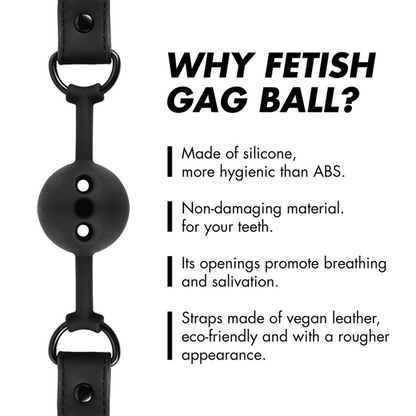 Fetish submissive bondage - ball gag in silicone traspirante
