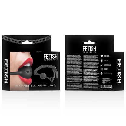 Fetish submissive bondage - ball gag in silicone traspirante