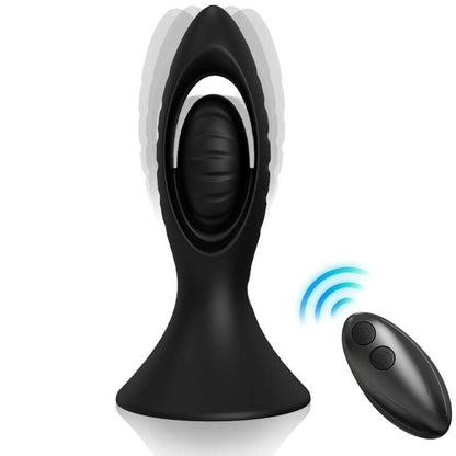 Armony - vibratore e plug anale in silicone nero