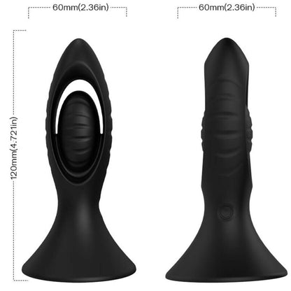 Armony - vibratore e plug anale in silicone nero