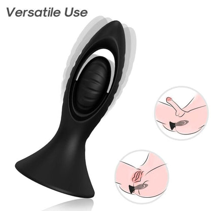 Armony - vibratore e plug anale in silicone nero