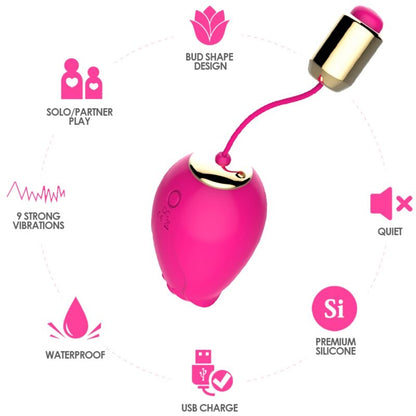 Armony - mandala egg vibromasseur point G télécommandé fuchsia