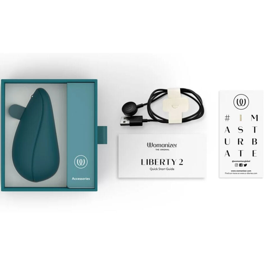 Womanizer - liberty 2 stimulateur clitoridien et à ventouses bleu