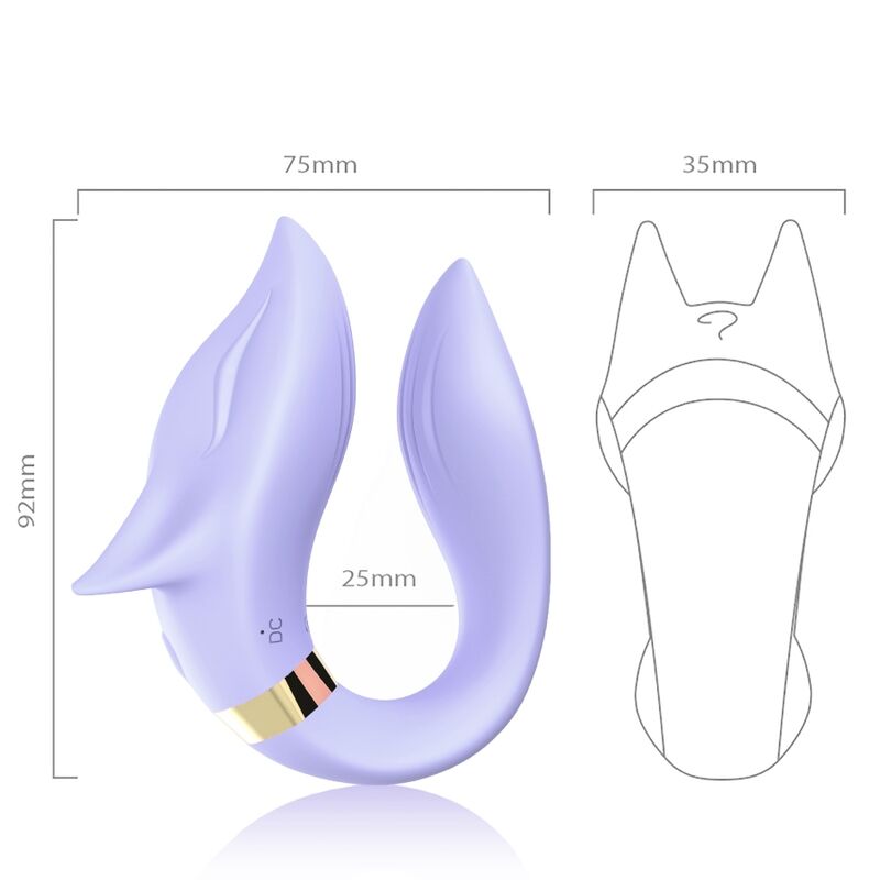 Armony - vibratore fox per coppia telecomando viola