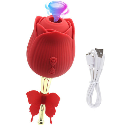 Sucette clitoridienne Armony Flower Butterfly Rouge