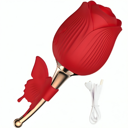 Sucette clitoridienne Armony Flower Butterfly Rouge