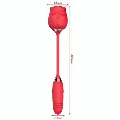 Succhia Clitorite+Stimolazione Punto G Armony Delight Flower Rosso