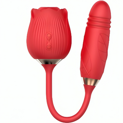 Succhia Clitorite+Stimolazione Punto G Armony Delight Flower Rosso