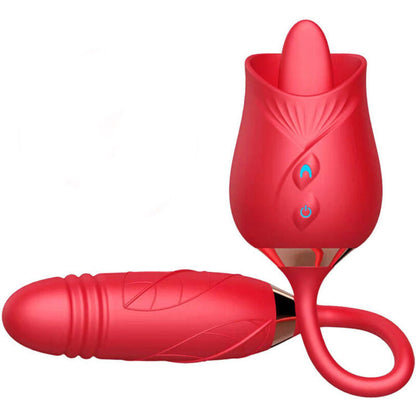 Armony - vibratore di fiori deliziosi e spinta con lingua rossa
