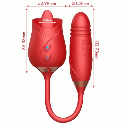 Armony - vibratore di fiori deliziosi e spinta con lingua rossa