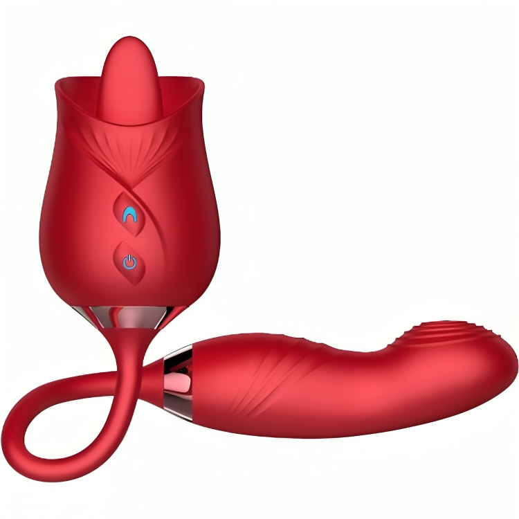 Armony - vibromasseur de fleurs délicieuses et de frottement avec langue rouge